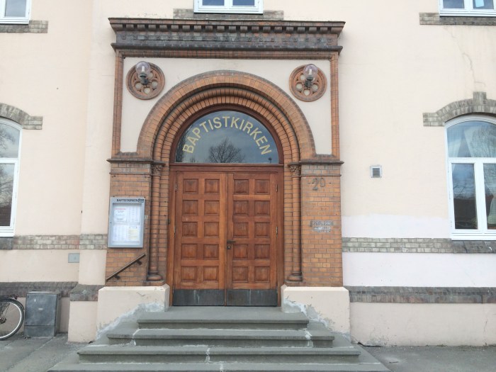 The front of the church.